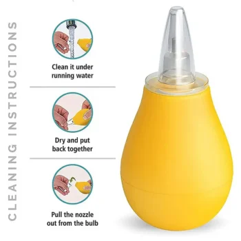 combo of must have essentials - ( 1 white finger brush, 1 bibs, 1 blue nose cleaner, 1 blue fruit feeder, 1 green ring teether, 1 orange Fruit teether) - NeonateCare India