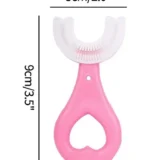Soft Silicone Finger Toothbrush with U Shape Soft Bristles Brush for Kids - Pack of 2 (Blue u shape brush, white finger brush) - NeonateCare India