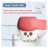 Soft Silicone Finger Toothbrush with U Shape Soft Bristles Brush for Kids - Pack of 2 (Blue u shape brush, white finger brush) - NeonateCare India