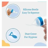 Silicone Easy Squeezy Spoon Food Feeder for Babies- Blue Spoon feeder - NeonateCare India