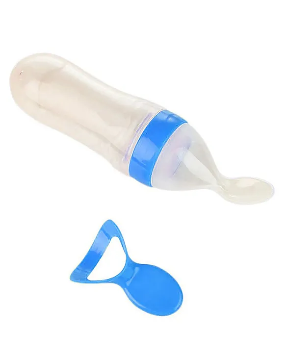 Silicone Easy Squeezy Spoon Food Feeder for Babies- Blue Spoon feeder
