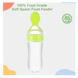Silicone Easy Squeezy Spoon Food Feeder for Babies- Green Spoon feeder - NeonateCare India