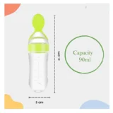 Silicone Easy Squeezy Spoon Food Feeder for Babies- Green Spoon feeder - NeonateCare India