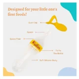 Silicone Easy Squeezy Spoon Food Feeder for Babies- Yellow Spoon feeder - NeonateCare India