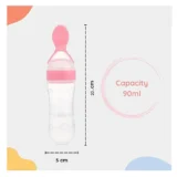 Silicone Easy Squeezy Spoon Food Feeder for Babies - Pink Spoon feeder - NeonateCare India