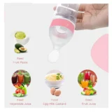 Silicone Easy Squeezy Spoon Food Feeder for Babies - Pink Spoon feeder - NeonateCare India