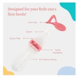 Silicone Easy Squeezy Spoon Food Feeder for Babies - Pink Spoon feeder - NeonateCare India