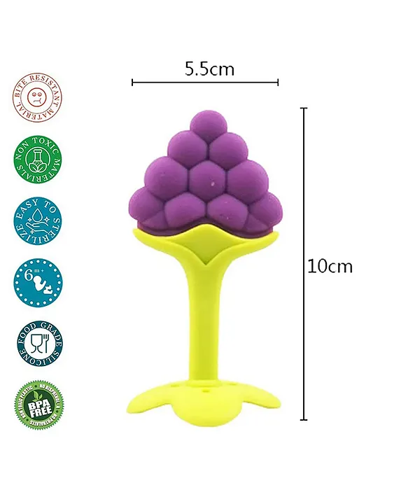 Fruit Shaped Teether Pack Of 4 - (4 Fruit Teether) (MultiColor)