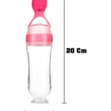 New Born Feeding Starter Kit with Spoon Feeder Fruit Feeder and 3 Cotton Bibs - ( pink spoon feeder, pink fruit feeder, 3 multicolor Bibs) - NeonateCare India