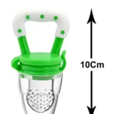 New Born Feeding Starter Kit with Spoon Feeder Fruit Feeder and 3 Cotton Bibs - ( Green spoon feeder, Green fruit feeder, 3 multicolor Bibs) - Green - NeonateCare India