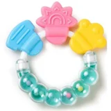 Combo of Silicone Squeezy Spoon Feeder Ring Teether and Ring Fruit Feeder ( Spoon Feeder Ring teether Ring Nibbler)- Green - NeonateCare India
