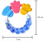 Combo of Silicone Squeezy Spoon Feeder Ring Teether and Ring Fruit Feeder ( Spoon Feeder Ring Teether Ring Nibbler)- Blue - NeonateCare India