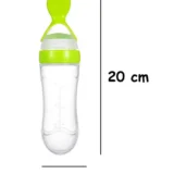 Combo of Squeezy Spoon Feeder Ring Teether Finger Toothbrush and Fruit Feeder ( Spoon Feeder Fruit Feeder Ring teether Finger Brush) - GREEN - NeonateCare India