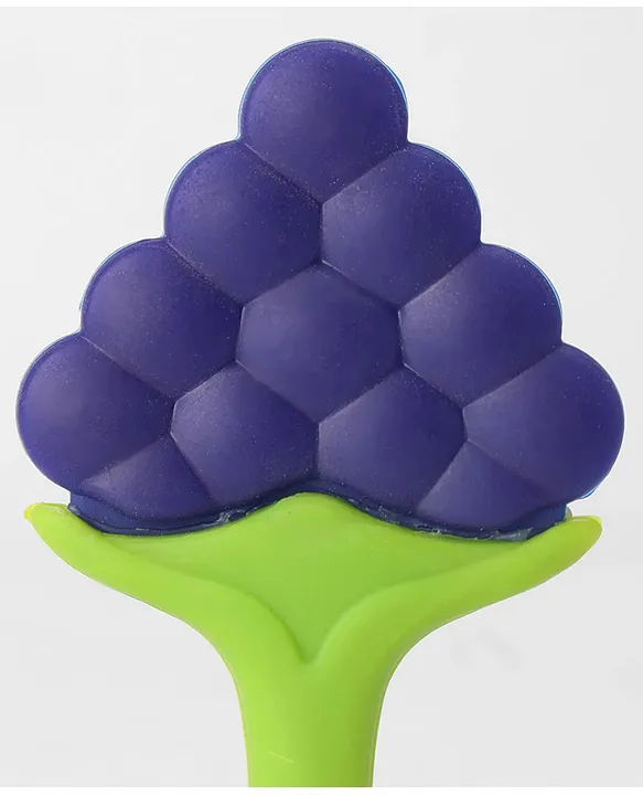 Baby Silicone Fruit Teether & Fruit Feeder Combo - Blue Fruit teether & Blue Fruit Feeder - Blue