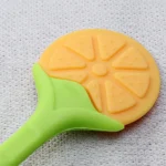 Baby Silicone Fruit Teether & Fruit Feeder Combo - Orange Fruit teether & Green Fruit Feeder - MultiColor - NeonateCare India