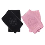 Anti Slip Padded Baby Knee Pad Pack of 2 - (pack of 2 Kneepads) - (Pink and Black) - NeonateCare India