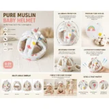Baby Safety helmet - Muslin Balloon Rainbow helmet - NeonateCare India