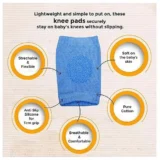 Utility combo of Head protector, helmet and Knee pads (Blue Smiley helmet, Blue Rabbit head protector and multicolor Knee pad ) pack of 3 utility items - Blue - NeonateCare India