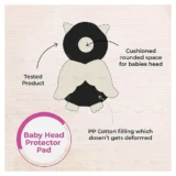 Baby safety Combo of Baby Muslin Helmet and Baby Head Protector with knee pads (Rainbow muslin Helmet + Grey owl Head protector + knee pads) (pack of 3) - NeonateCare India