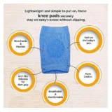 Baby safety Combo of Baby Muslin Helmet and Baby Head Protector with knee pads (Rainbow muslin Helmet + Grey owl Head protector + knee pads) (pack of 3) - NeonateCare India