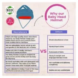 Baby safety Combo of Baby Muslin Helmet and Baby Head Protector with knee pads (Rainbow muslin Helmet + Green frog Head protector + knee pads) (pack of 3) - NeonateCare India