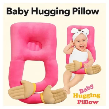 Baby Hugging Pillow for Head Shaping|Neck Support New Born Baby Infant Soft,Plush Pillow - Pink hugging pillow - NeonateCare India