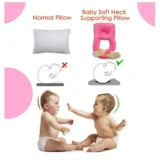 Baby Hugging Pillow for Head Shaping|Neck Support New Born Baby Infant Soft,Plush Pillow - Pink hugging pillow - NeonateCare India
