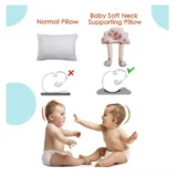 Baby Hugging Pillow for Head Shaping and Neck Support - Pink Rainbow neck Support Pillow - NeonateCare India
