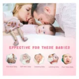 Baby Hugging Pillow for Head Shaping and Neck Support - Pink Rainbow neck Support Pillow - NeonateCare India