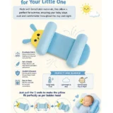 Adjustable Grow with me fit Perfect Airflow Sweat Free Comfort Neck Pillow - Light Blue adjustable pillow - NeonateCare India