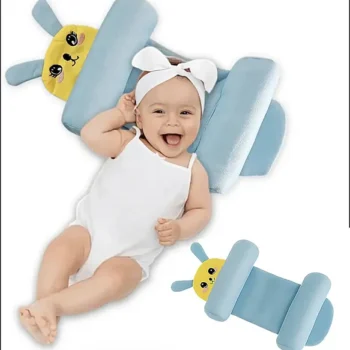 Adjustable Grow with me fit Perfect Airflow Sweat Free Comfort Neck Pillow - Light Blue adjustable pillow - NeonateCare India