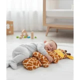 Pillow with Side bolsters Sweat free and comfort pillow- Brown Giraffe Print adjustable pillow - NeonateCare India