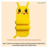 Adjustable Grow with me fit Perfect Airflow Sweat Free Comfort Neck Pillow - Yellow Pikachu - NeonateCare India