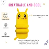 Adjustable Grow with me fit Perfect Airflow Sweat Free Comfort Neck Pillow - Yellow Pikachu - NeonateCare India
