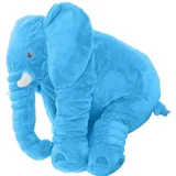 Elephant Shaped Plush Pillow Cum Soft Toy - sky Blue - NeonateCare India