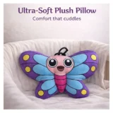 Butterfly Soft Toy Pillow | Ultra-Soft Plush Baby Pillow | Non-Toxic & Gentle for Kids - Butterfly Pillow purple - NeonateCare India