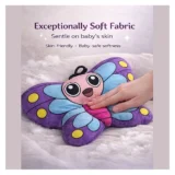 Butterfly Soft Toy Pillow | Ultra-Soft Plush Baby Pillow | Non-Toxic & Gentle for Kids - Butterfly Pillow purple - NeonateCare India