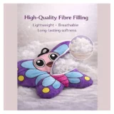 Butterfly Soft Toy Pillow | Ultra-Soft Plush Baby Pillow | Non-Toxic & Gentle for Kids - Butterfly Pillow purple - NeonateCare India