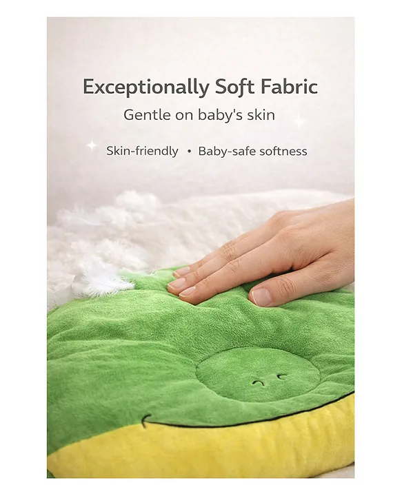 Cute Frog Plush Pillow | Ultra-Soft Plush Baby Pillow | Non-Toxic & Gentle for Kids - Frog Pillow