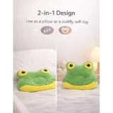 Cute Frog Plush Pillow | Ultra-Soft Plush Baby Pillow | Non-Toxic & Gentle for Kids - Frog Pillow - NeonateCare India