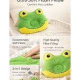 Cute Frog Plush Pillow | Ultra-Soft Plush Baby Pillow | Non-Toxic & Gentle for Kids - Frog Pillow - NeonateCare India