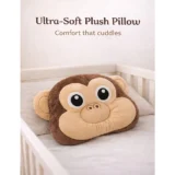 Cute Monkey Pillow | Ultra-Soft Plush Baby Pillow | Non-Toxic & Gentle for Kids - Monkey Pillow - NeonateCare India