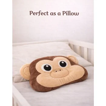 Cute Monkey Pillow | Ultra-Soft Plush Baby Pillow | Non-Toxic & Gentle for Kids - Monkey Pillow - NeonateCare India