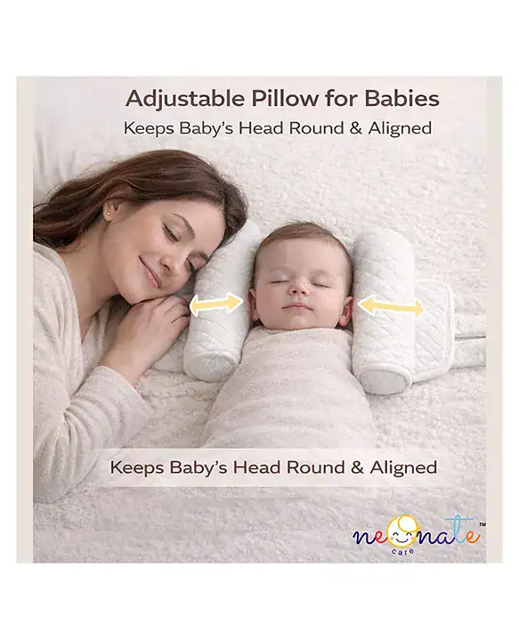 Adjsutable Pillow with Mustard seeds - White pillow with Mustard seeds