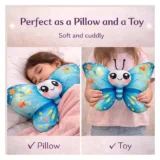 Butterfly Soft Toy Pillow | Ultra-Soft Plush Baby Pillow | Non-Toxic & Gentle for Kids - Green Butterfly Pillow - NeonateCare India