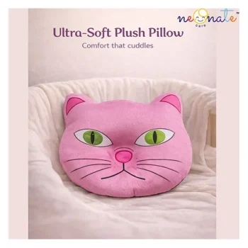 Butterfly Soft Toy Pillow | Ultra-Soft Plush Baby Pillow | Non-Toxic & Gentle for Kids - Pink Cat Pillow - NeonateCare India