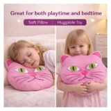 Butterfly Soft Toy Pillow | Ultra-Soft Plush Baby Pillow | Non-Toxic & Gentle for Kids - Pink Cat Pillow - NeonateCare India
