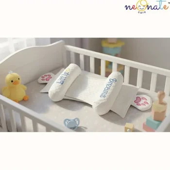 Adjsutable Pillow with Mustard seeds - Little Dreams White pillow with Mustard seeds - NeonateCare India