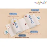 Adjsutable Pillow with Mustard seeds - Little Dreams White pillow with Mustard seeds - NeonateCare India