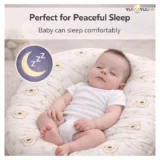 Baby Nest Soft Lounger for Newborns and Infants- - Cream teddy print Lounger - NeonateCare India